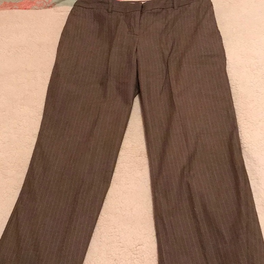 Loft light brown pin stripe pants